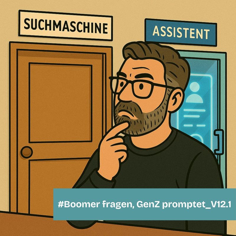 Titelbild für Episode: Boomers ask, Gen Z prompts.
